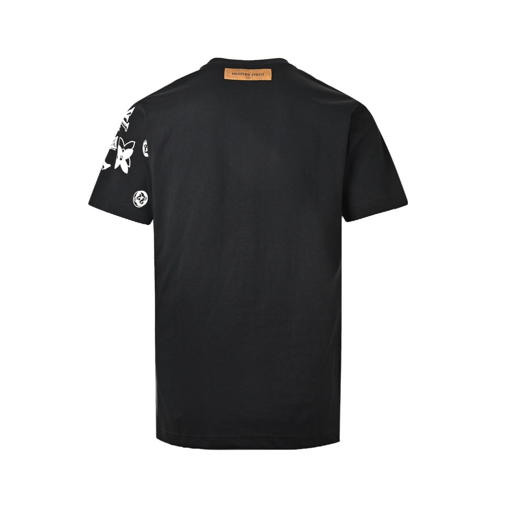 Double monogram print short-sleeved shirt